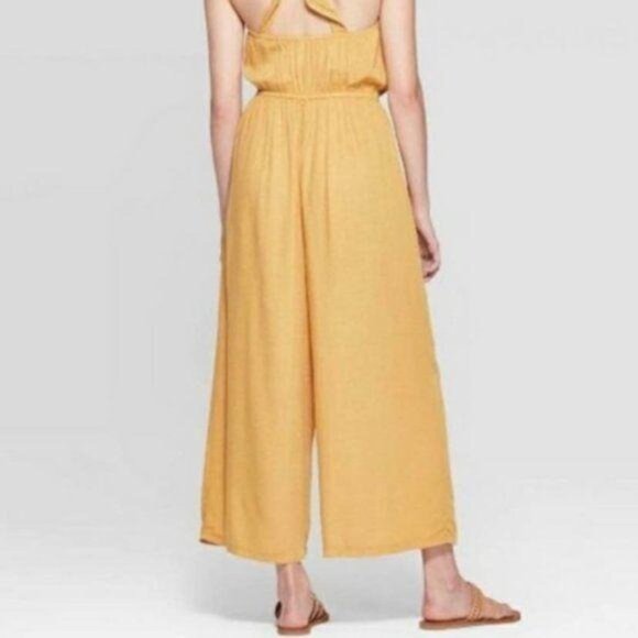 NEW Xhilaration Yellow Jumpsuit Size Small - Picture 3 of 4